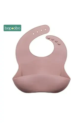 Silicone Baby Bib Pink - 3