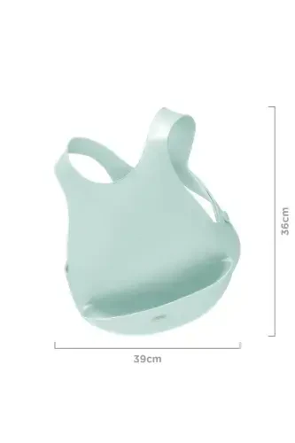 Silicone Baby Bib - River Green - 3