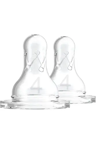 Silicone Baby Bottle Nipple Level 4 Options Narrow Neck - DR.BROWN'S (1)