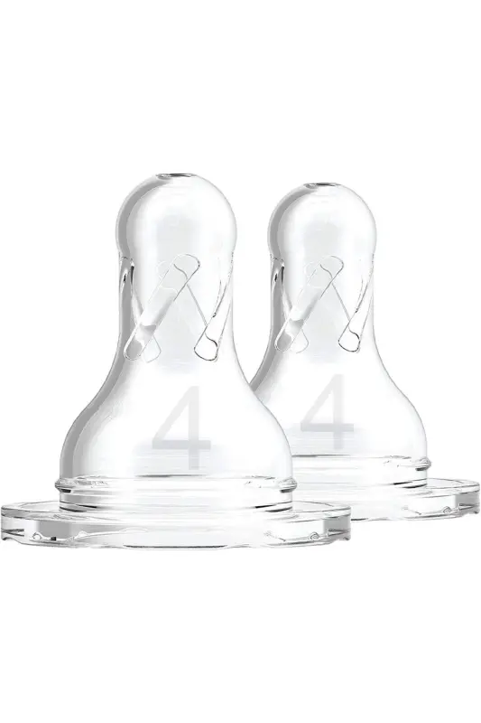 Silicone Baby Bottle Nipple Level 4 Options Narrow Neck - 2