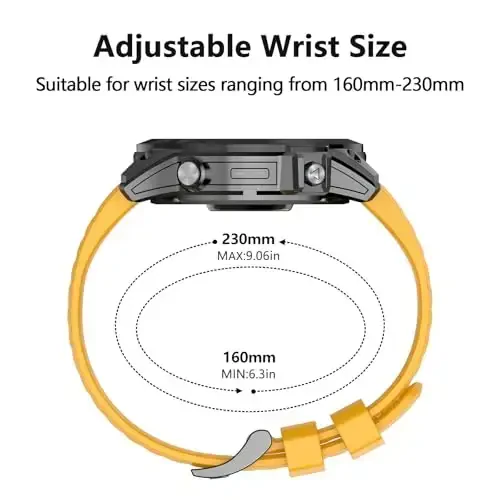 Silicone Band for Garmin Enduro 3 2/Fenix 8 pro/tactix 8 AMOLED 51mm/Fenix 7X/6X pro sapphire solar/5X plus, 26mm Quickfit Sprot Watch Strap Replacement for Descent Mk2i/3i/epix Pro/quatix 8 51mm - 2