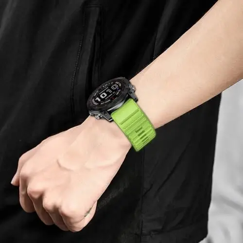 Silicone Band for Garmin Enduro 3 2/Fenix 8/tactix 8 AMOLED 51mm/Fenix 7X/6X, 26mm Quickfit Sprot Watch Strap Replacement for Fenix 7X pro sapphire solar/6X pro/5X/5X plus/epix Pro/Descent Mk2i - 5