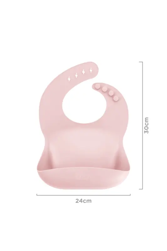 Silicone Bib - Basics Pinky Pink - 1