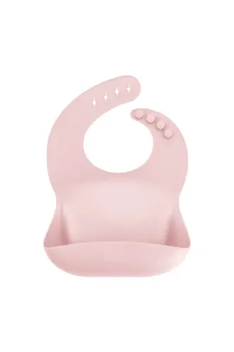 Silicone Bib - Basics Pinky Pink - OIOI (1)