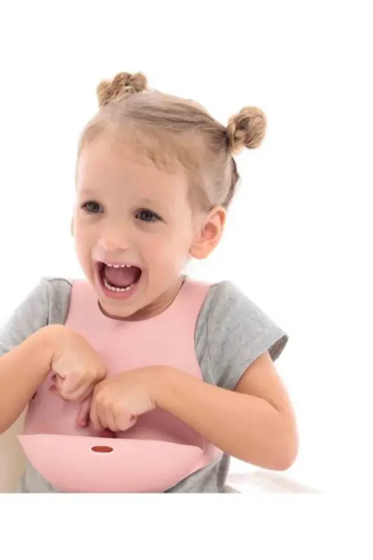 Silicone Bib Bubble Beige - OIOI