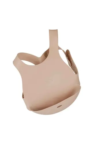 Silicone Bib Bubble Beige - OIOI (1)