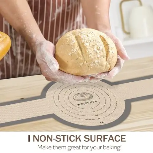 Silicone Bread Sling for Dutch Oven, 2 PCS Non-Stick & Easy Clean Reusable Silicone Bread Baking Mat with Long Handles, Easy to Transfer Sourdough Bread - 1