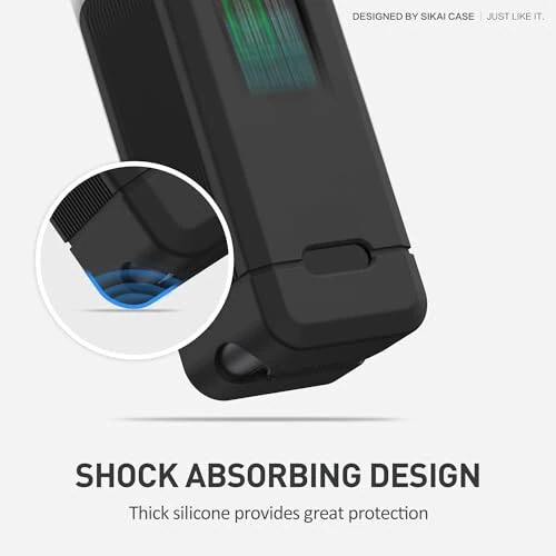 Silicone Case for Anker Prime Power Bank 20,000mAh 200W, 1/4-inch nut Hole, TF/SM Card Storage Reserved Only Compatible with Anker 200W Prime Power Bank Protective Cover Dustproof Soft (Black) - 4