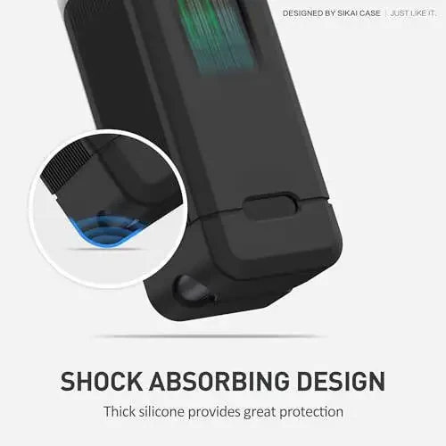 Silicone Case for Anker Prime Power Bank 20,000mAh 200W, 1/4-inch nut Hole, TF/SM Card Storage Reserved Only Compatible with Anker 200W Prime Power Bank Protective Cover Dustproof Soft (Black) - 4