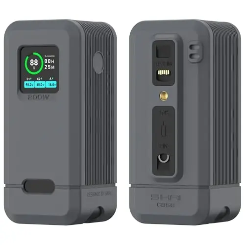 Silicone Case for Anker Prime Power Bank 20,000mAh 200W 1/4-inch nut hole, TF/SM card storage Reserved Only Compatible with Anker 200W Prime Power Bank Protective Cover Dustproof Soft (Gray) - 1