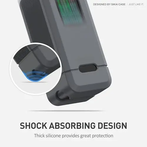 Silicone Case for Anker Prime Power Bank 20,000mAh 200W 1/4-inch nut hole, TF/SM card storage Reserved Only Compatible with Anker 200W Prime Power Bank Protective Cover Dustproof Soft (Gray) - 4