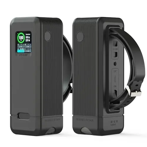 Silicone Case for Anker Prime Power Bank 27,650mAh 250W 1/4-inch nut Hole, TF/SIM Card Storage Reserved Compatible with Anker 250W Prime Power Bank Protective Cover Dustproof Soft with Handle(Black) - 1
