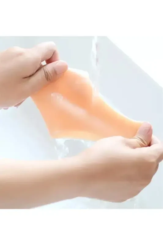 Silicone Heel Lining Heel Spur Crack Protector Heel Softener-Coffee - 5