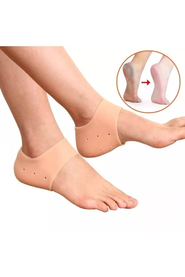 Silicone Heel Socks Heel Spur Crack Protector Heel Softener - 2