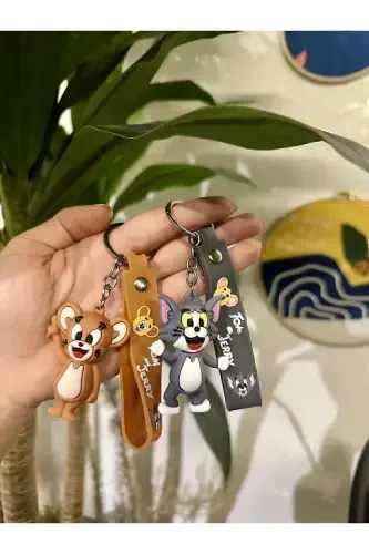 Silicone Keychain Tom And Jerry Couple - 1