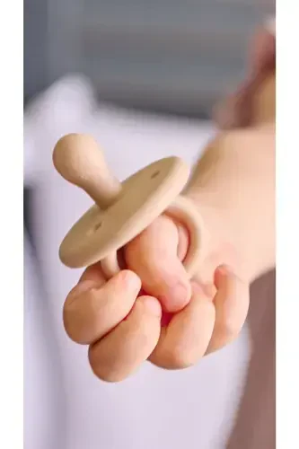 Silicone Pacifier 0+ months - Bubble Beige - OIOI (1)