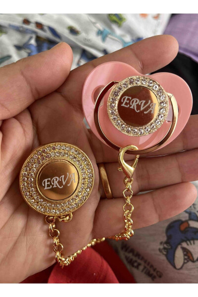 Silicone Pacifier & Chain Set (0-6 Months) - 0490 - SERAP YILMAZ SAHI