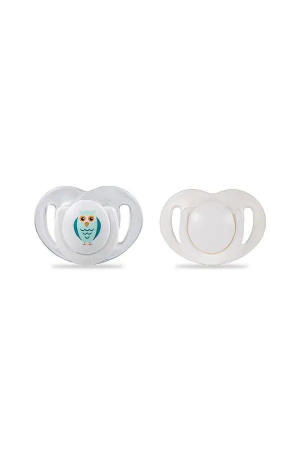 Silicone Pacifier White Owl 2 Pack 6 Months+ - 1
