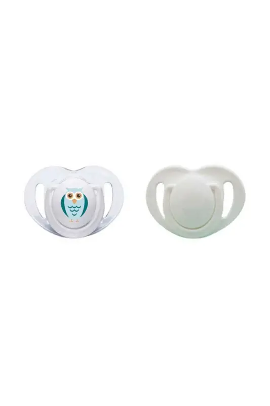 Silicone Pacifier White Owl 2 Pack 6 Months+ - MAMAJOO