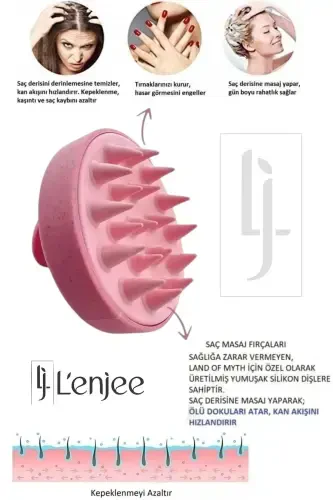 Silicone Scalp Massaging Shampoo Comb, Hair Care Brush - PONI (1)