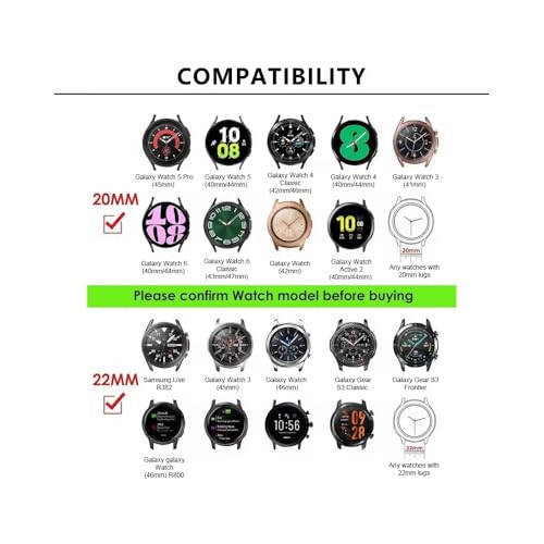 Silicone Strap is Soft and Suitable for Samsung Galaxy Watch 4/5/5pro/6 Traditional Buckle Sports Breathable Wristband Smart Watch Strap 2/3/4 20mm 22mm, Smart Strap for Men and Women, Cute Heart-Shaped Strap - 6