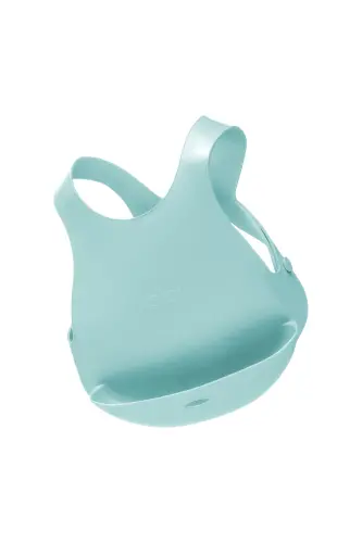 Silikon Bolalar uchun Ovqatlanish Yelekchasi - Aqua Green - OIOI (1)