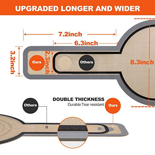 Silicone Bread Sling Dutch Oven - Best Japan Silicone. Non-Stick & Easy Clean Reusable Bread Baking Mat. With Extra Long Handles Bread Baking Sheet Liner, 2 Grey Set for Transferable Dough - ANGADONA (1)