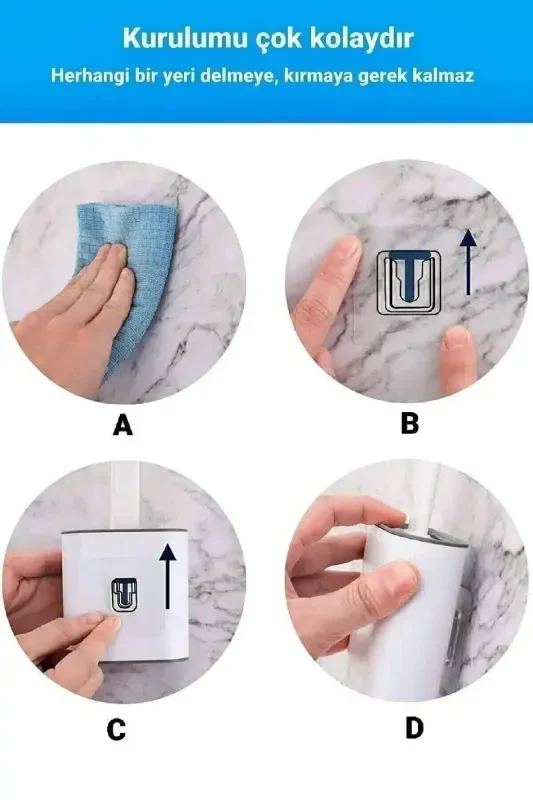 Silikon Tuvalet Fırçası Banyo Bükülebilir Silikon Wc Fırçası - 3