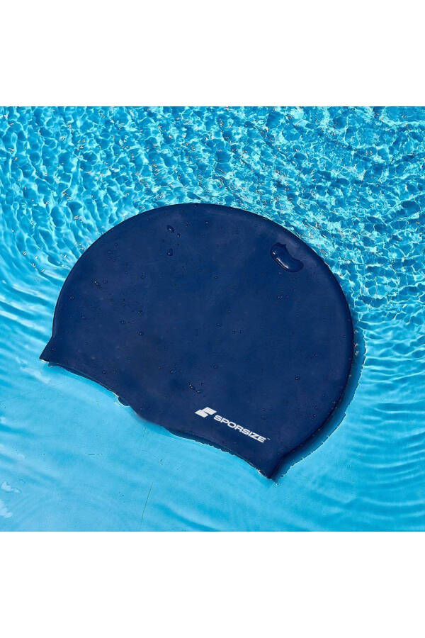 Silicone Swimming Cap - Deniz Ve Havuz Silikon Yüzücü Bonesi - Pudra - 5