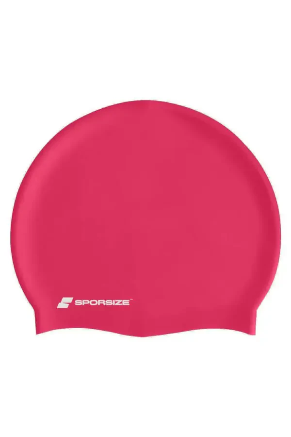 Silicone Swimming Cap - Deniz Ve Havuz Silikon Yüzücü Bonesi-Fuşya - 1