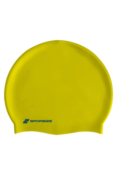 Silicone Swimming Cap - Deniz Ve Havuz Silikon Yüzücü Bonesi-Sarı 