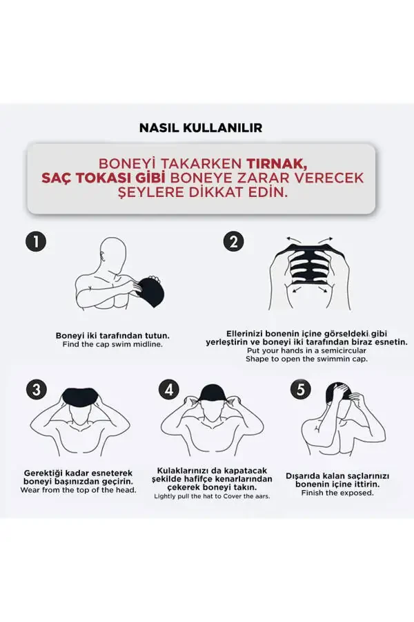Silicone Swimming Cap - Deniz Ve Havuz Silikon Yüzücü Bonesi-Yeşil - 7