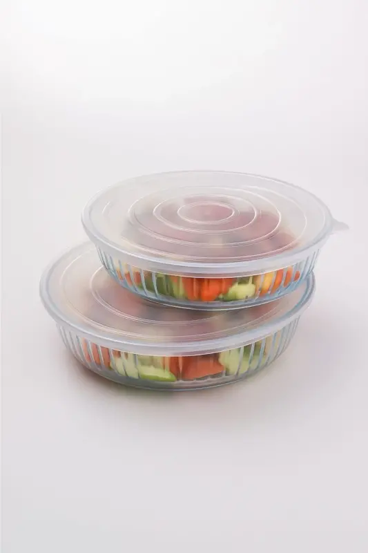 Силиконовые крышки для круглых форм для выпечки Pyrex 2-х размеров, 2 штуки - 3