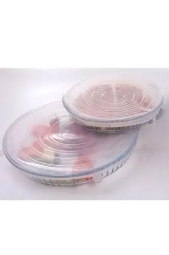 Силиконовые крышки для круглых форм для выпечки Pyrex 2-х размеров, 2 штуки - 5