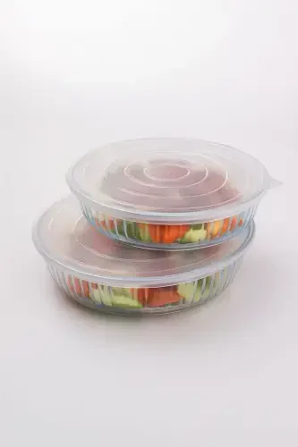 Силиконовые крышки для круглых форм для выпечки Pyrex 2-х размеров, 2 штуки - 3