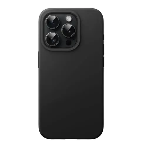 Силиконовый чехол JETech для iPhone 15 Pro Max, 6,7 дюйма, шелковисто-мягкий защитный чехол для телефона по всему корпусу, ударопрочная крышка (черный) - 1