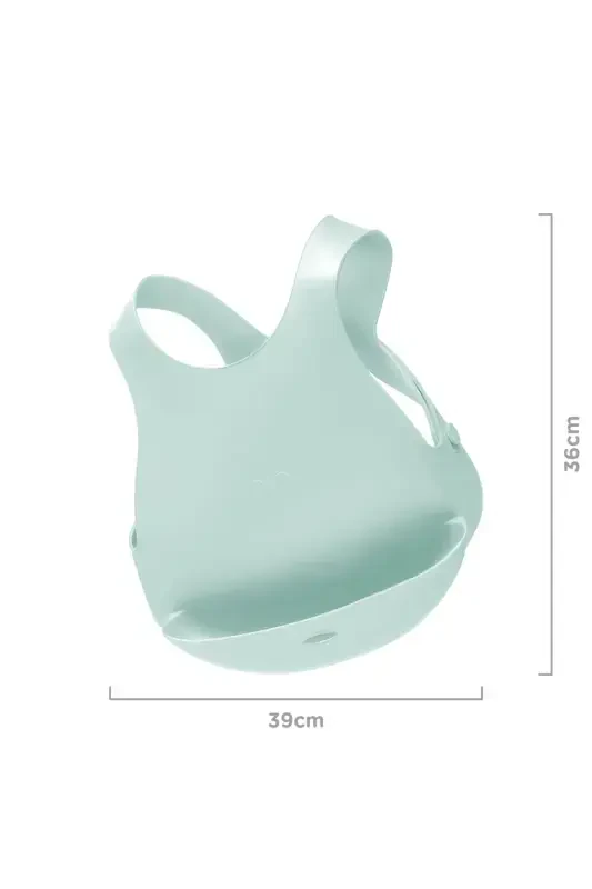 Силиконовый нагрудник для кормления - речной зеленый - 3