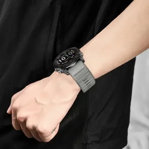 Силиконовый ремешок для Garmin Enduro 3/Fenix 8 51mm/Fenix 7X/6X, 26mm Quickfit Wristband Sprot Watch Strap Replacement for Fenix 7X pro sapphire solar/6X pro/5X/5X plus/Garmin epix Pro/Descent Mk3i/Mk2i - 5