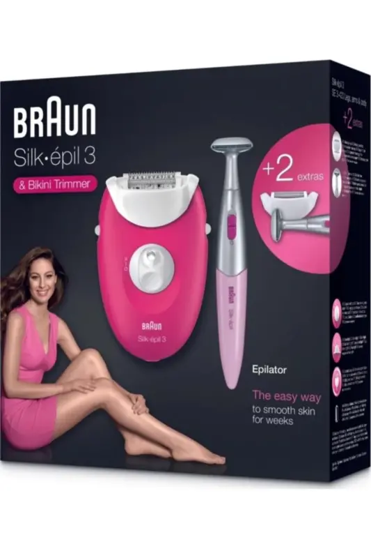 Silk-epil 3 3-420+ Bikini Trimmer Epilyatsiya Asbob - BRAUN