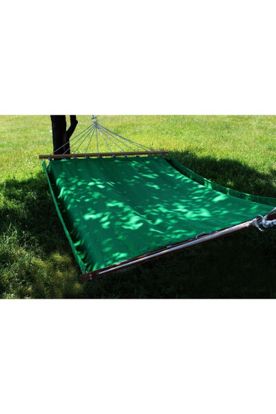 Silk Hammock - Double Person Fabric Green Fabric Hammock Easy Setup Garden Picnic Summer Camping Swing - 1