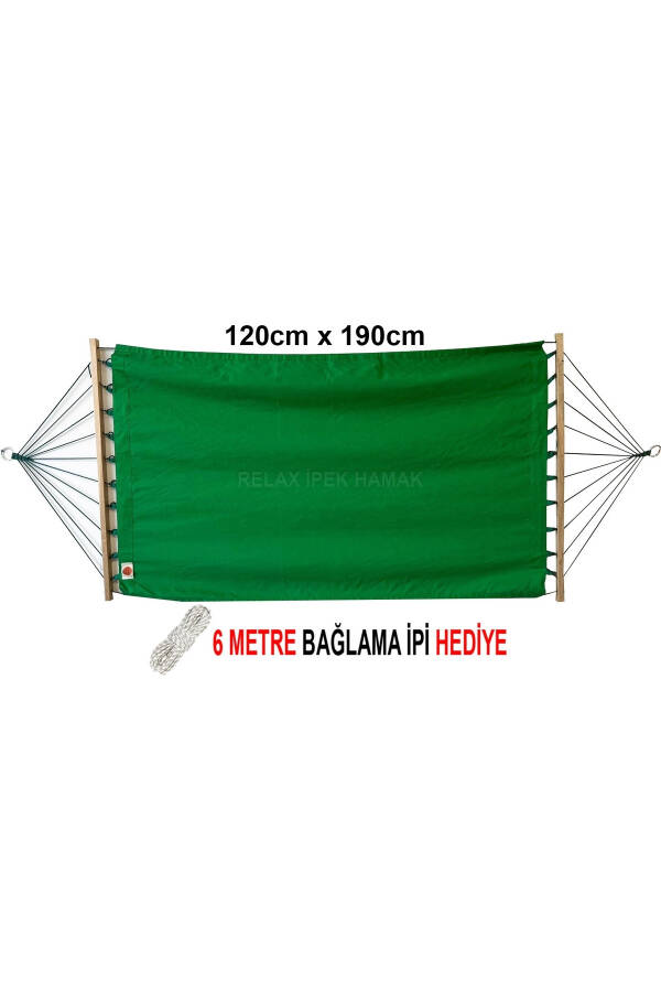 Silk Hammock - Double Person Fabric Green Fabric Hammock Easy Setup Garden Picnic Summer Camping Swing - 5