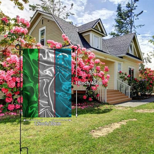 Silk Style Flag Of Uzbekistan Garden Flag 12x18 Inch Double Sided Outside Farmhouse Decor Banner Yard Welcome Flags - 2