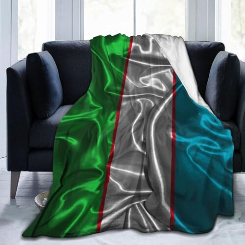 Silk Style Flag of Uzbekistan Throw Blanket 50