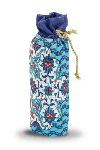 Silk Textured Prayer Rug in Carrying Bag Ipk01-Turquoise - 7