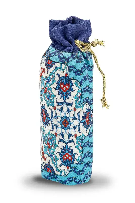 Silk Textured Prayer Rug in Carrying Bag Ipk01-Turquoise - 7