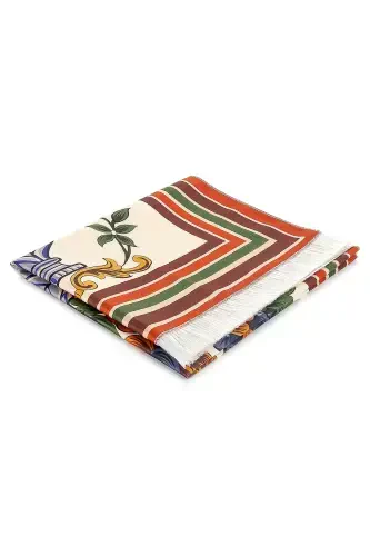 Silk Textured Prayer Rug with Carrying Bag Ipk08-Burgundy - 7