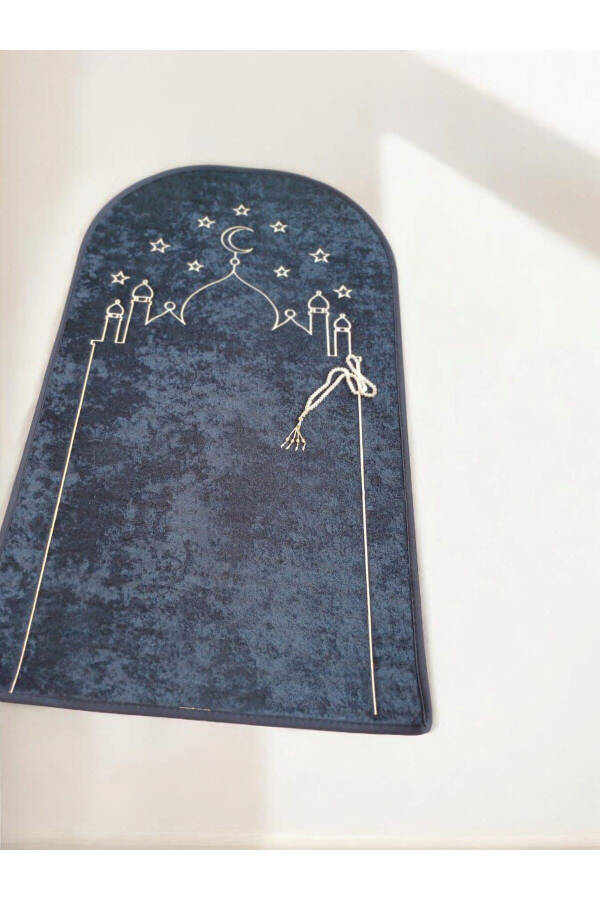 Silk Velvet Prayer Rug - Orthopedic Knee Painless Sponge - Hajj, Umrah, Dowry Gift - 1