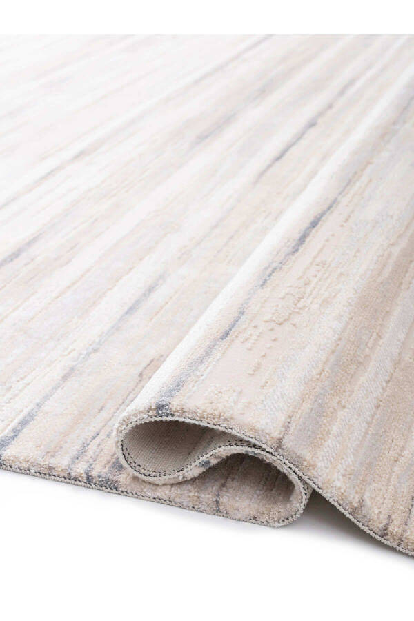 Silli yumshoq to'qimalı chang'itmas Bej - Krem zamonaviy gilam - 2
