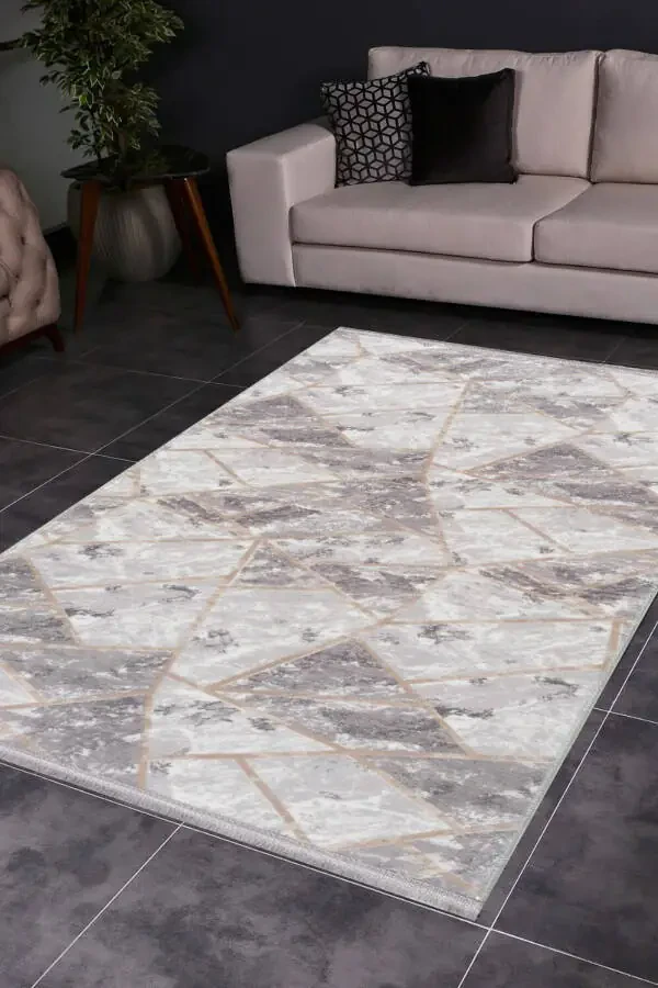 Silliq, uzun, chiroyli, yupqa, tozalab boʻladigan jel gilamchani kesish uchun rulo shaklidagi marble naqshli - 1