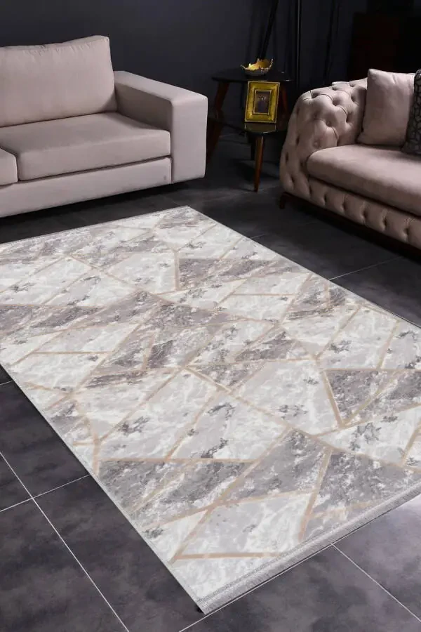 Silliq, uzun, chiroyli, yupqa, tozalab boʻladigan jel gilamchani kesish uchun rulo shaklidagi marble naqshli - 3